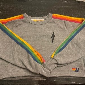 Aviator nation cropped sweatshirt